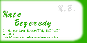 mate bezeredy business card